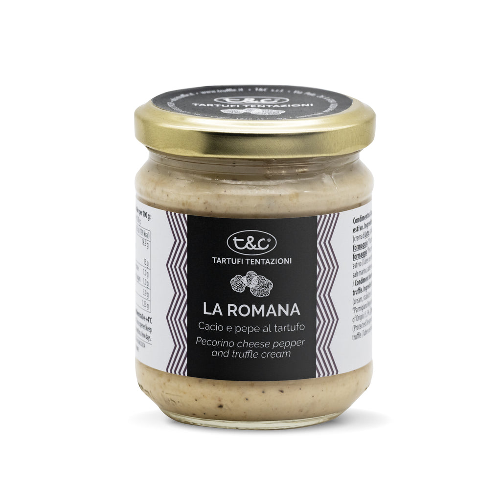 T&C Cacio e Pepe Trüffelsauce mit Sommertrüffel – La Romana – 170 g