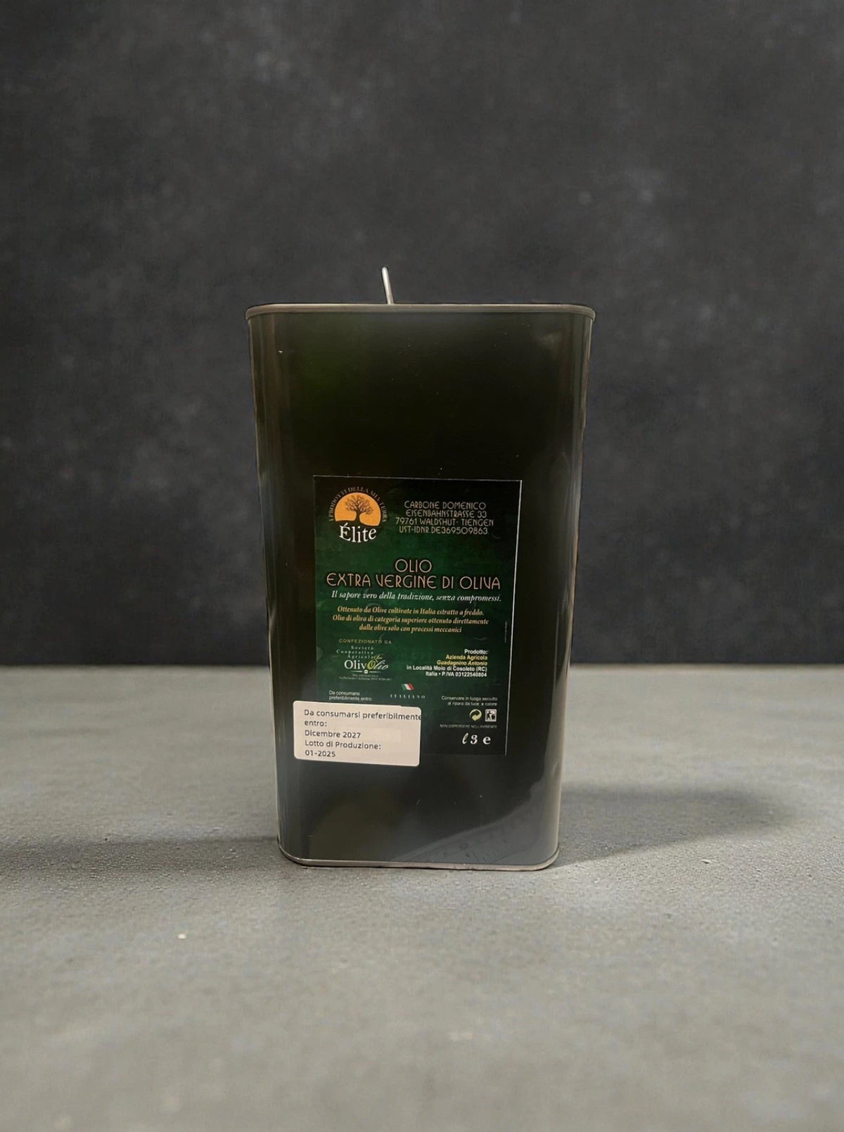 Ungefiltertes Natives Olivenöl Extra 3 L – Italienisch | Élite