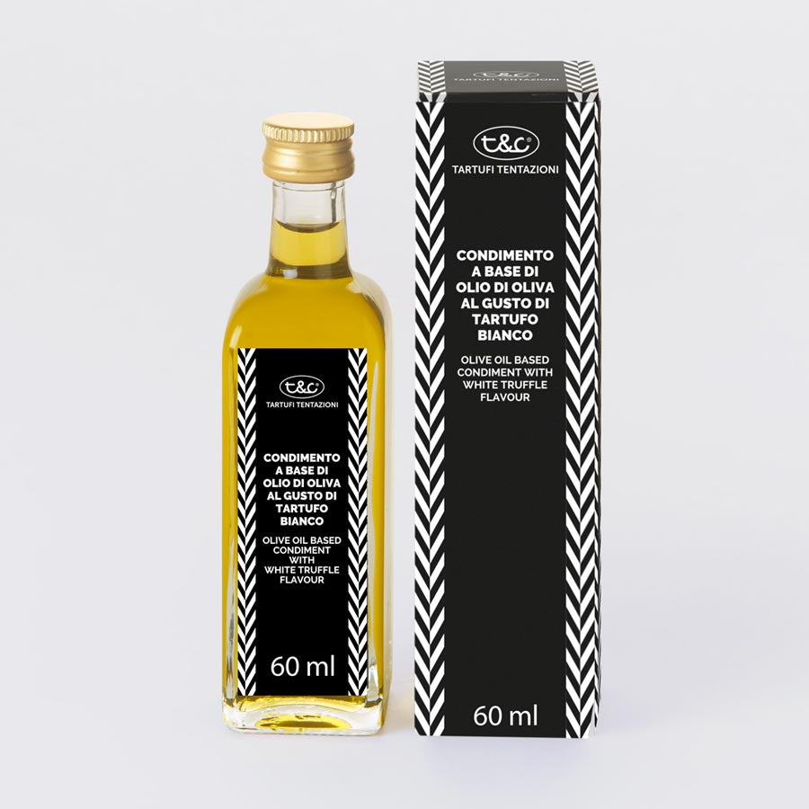 T&C Würzmittel auf Olivenölbasis mit weißem Trüffelaroma – 60 ml