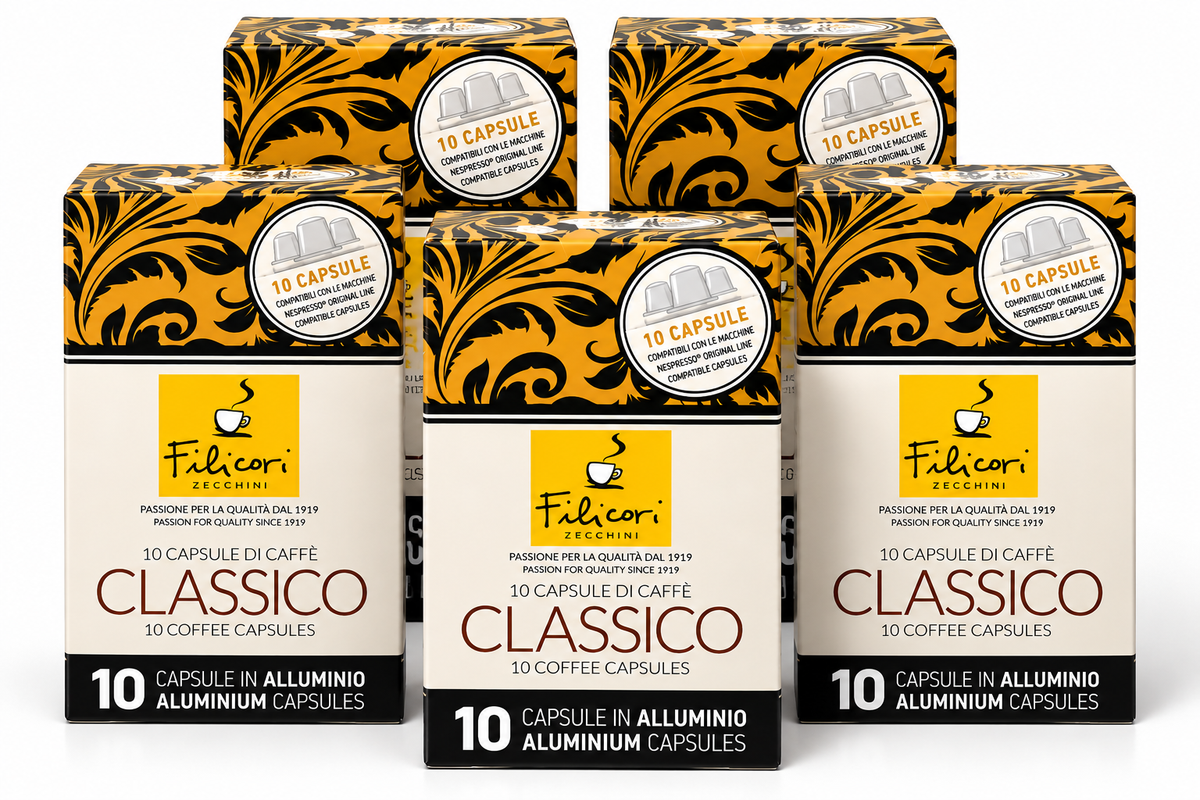 Filicori Zecchini Classico Kaffeekapseln – Nespresso® kompatibel – 10 Aluminiumkapseln