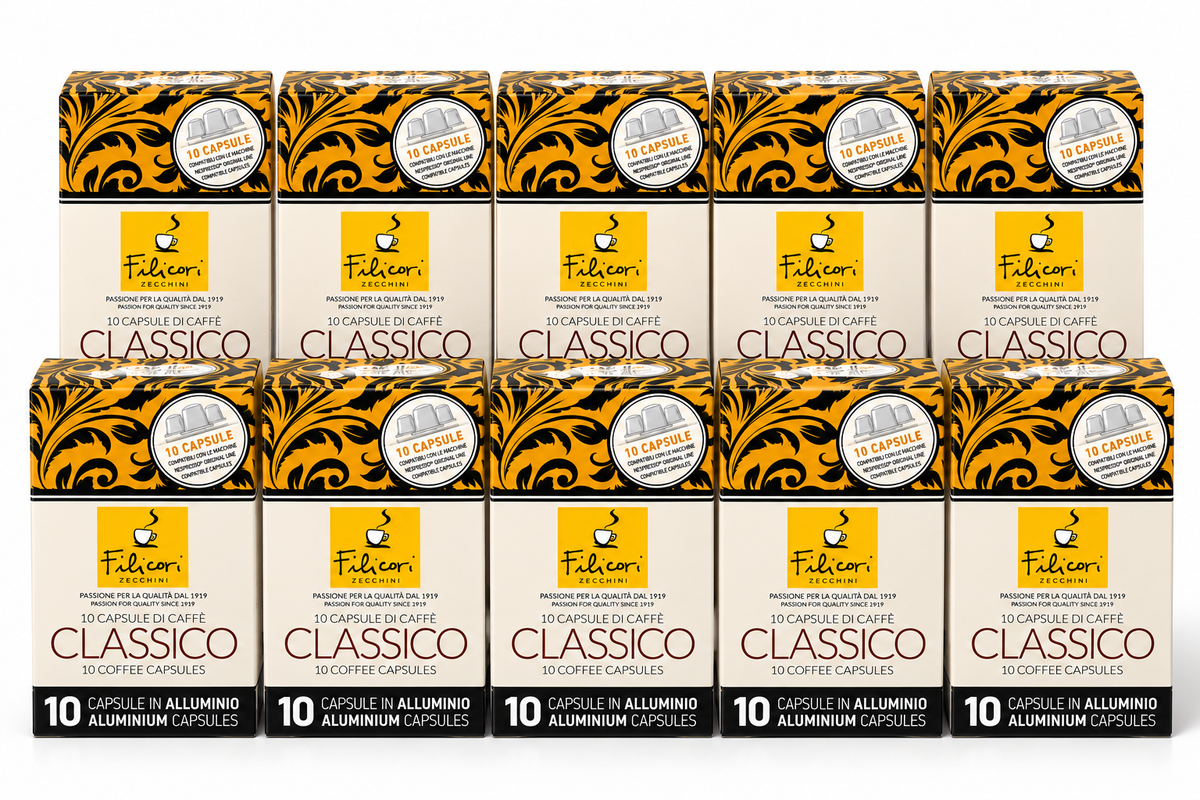 Filicori Zecchini Classico Kaffeekapseln – Nespresso® kompatibel – 10 Aluminiumkapseln