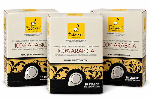 100% Arabica ESE Kaffeepads 44 mm – 18 kompostierbare Pads | Italienischer Kaffee