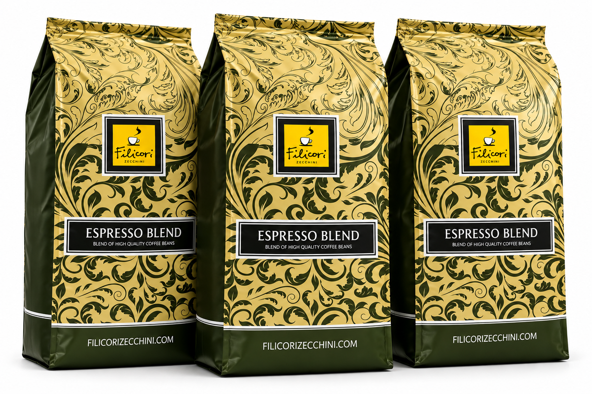 Espresso Blend Kaffee 1 kg – Italienische Espressobohnen, Ganze Bohnen für Espresso und Cappuccino