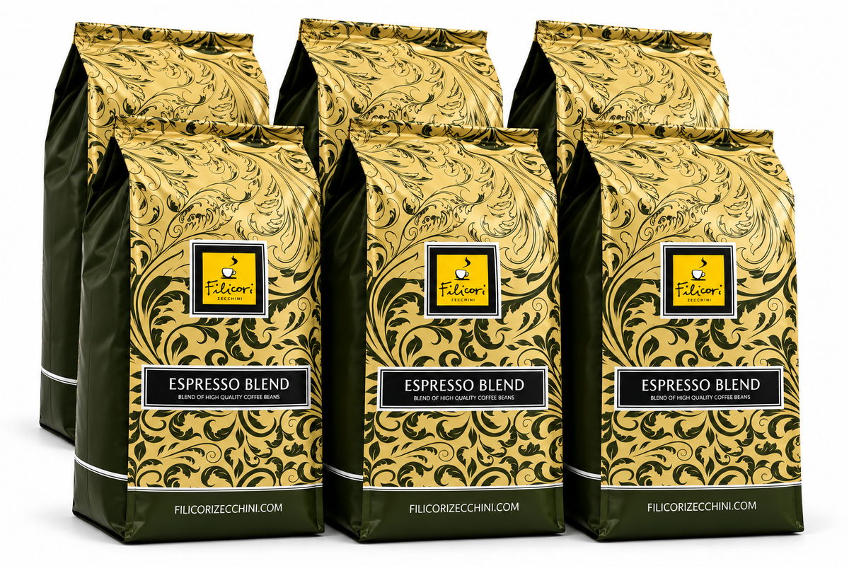 Espresso Blend Kaffee 1 kg – Italienische Espressobohnen, Ganze Bohnen für Espresso und Cappuccino