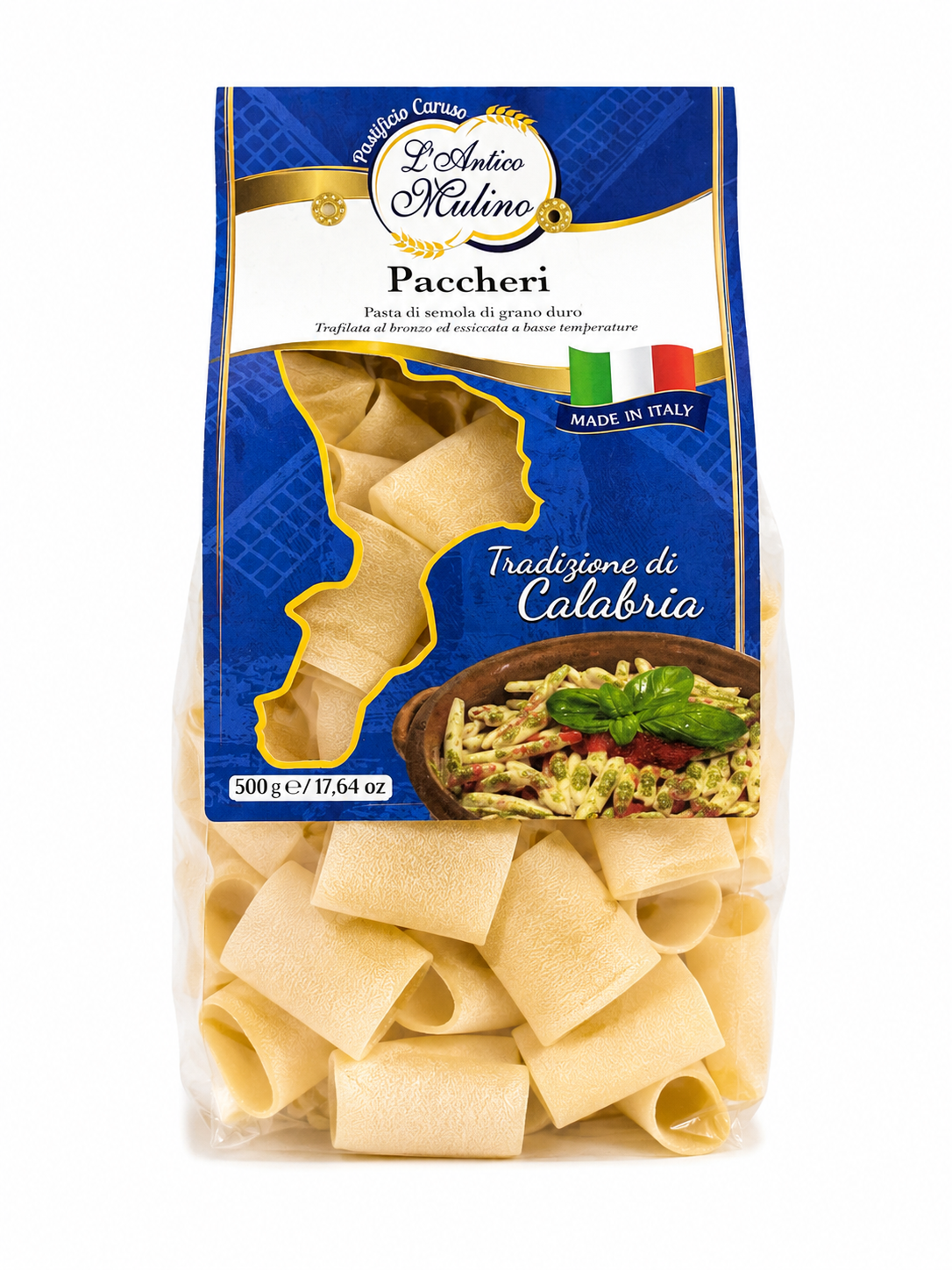 L’Antico Mulino Paccheri – Italienische Pasta aus Kalabrien – 500 g