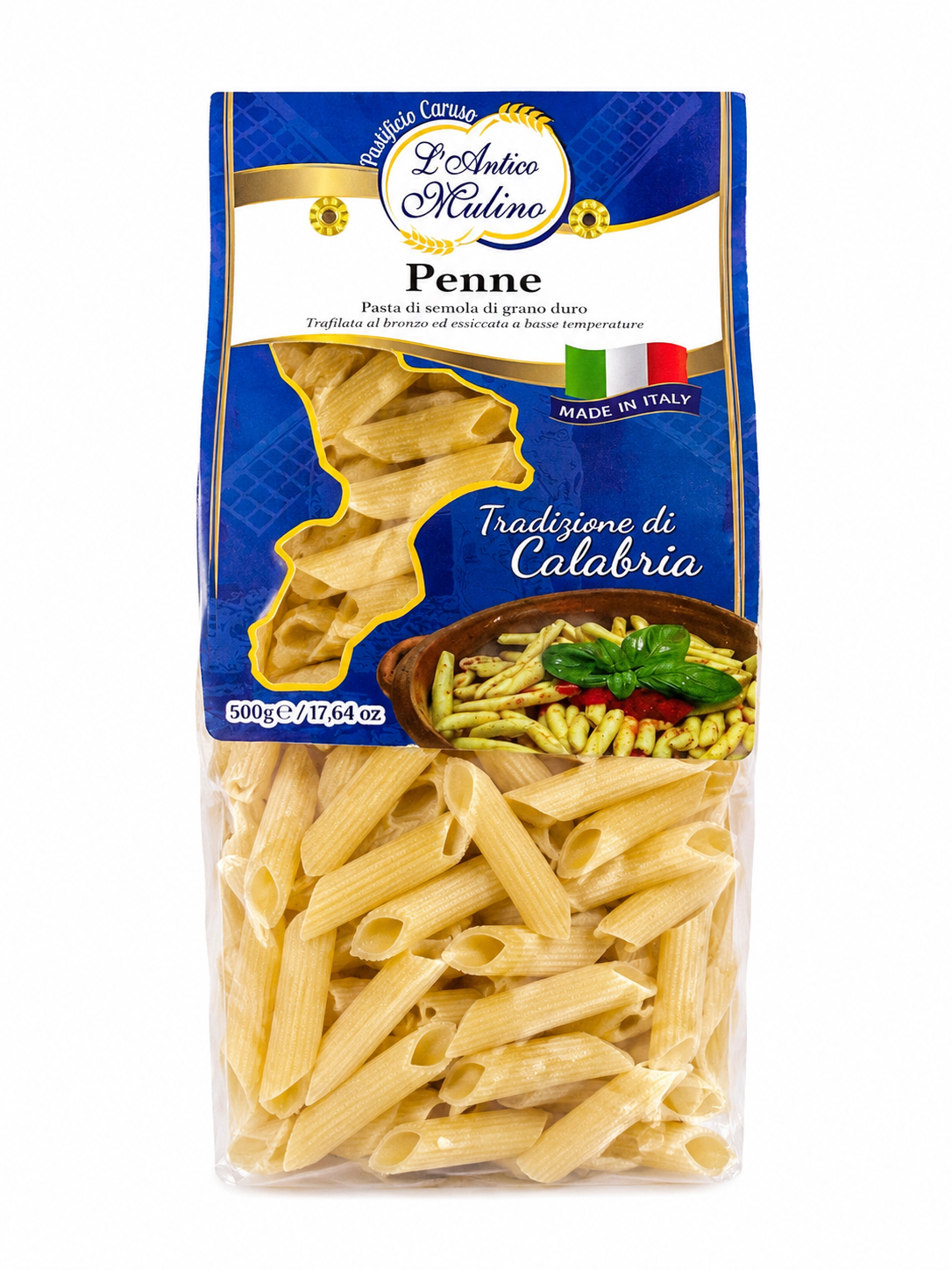 L’Antico Mulino Penne – Italienische Pasta aus Kalabrien – 500 g