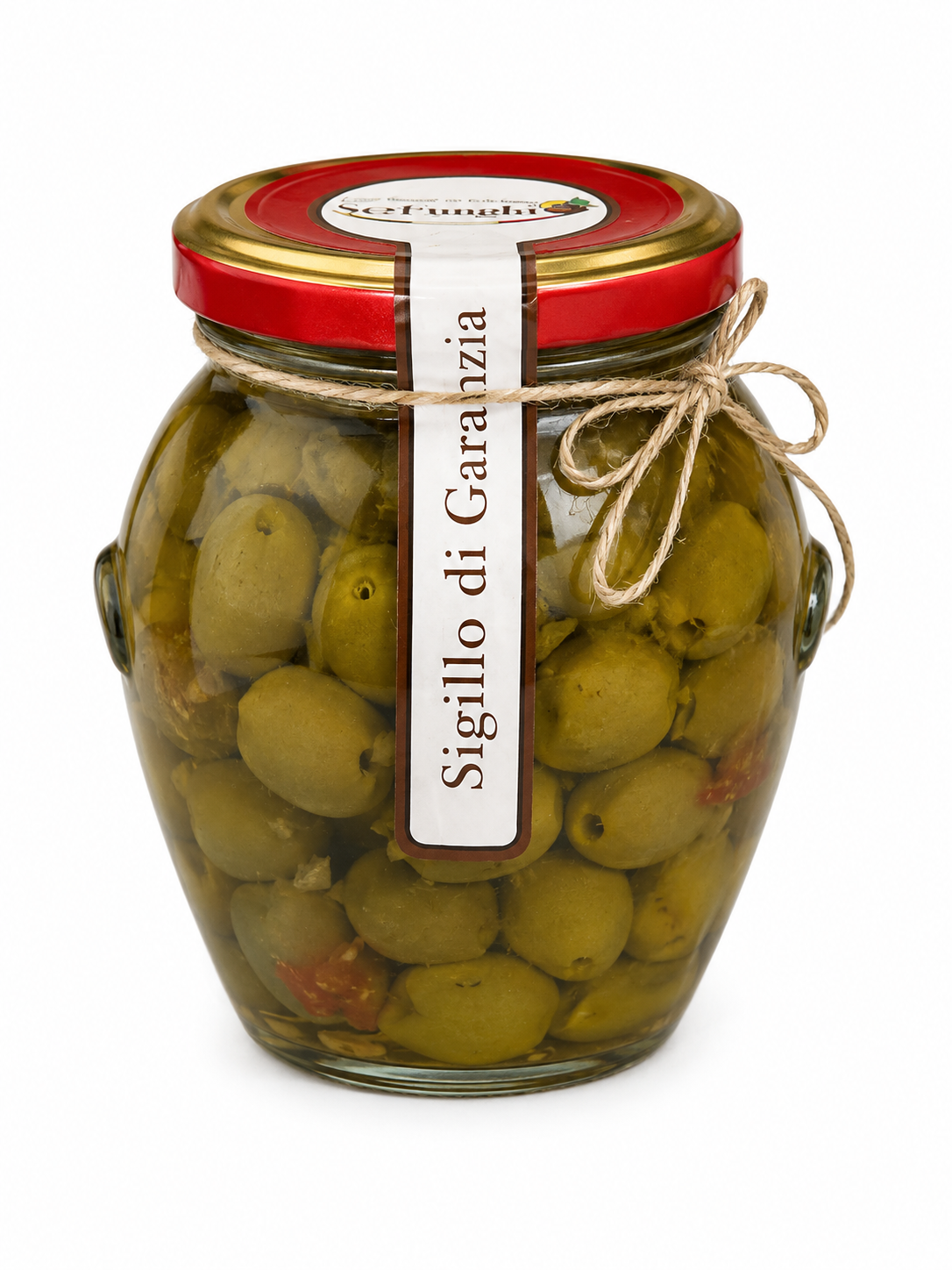 Antipasti – Grüne Oliven „Schiacciate“ in Öl 314 ml | Serfunghi